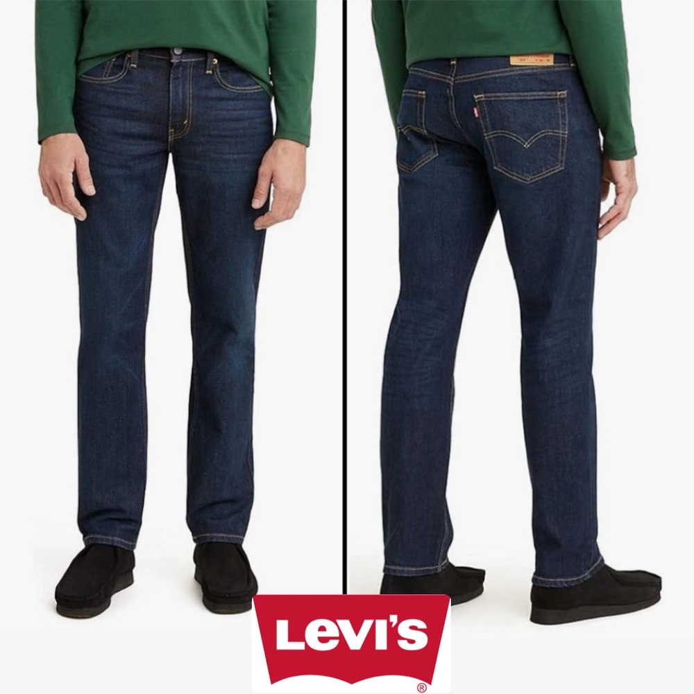 Levi's Men's 514 Slim Straight Fit Jean - W34 L30 - Dark Denim - Zipper closure